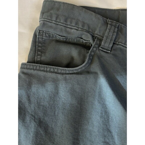 CARHARTT Twill Work Pants Mens 44x30 Olive Green Relaxed Fit Straight Carpenter - Picture 5 of 9